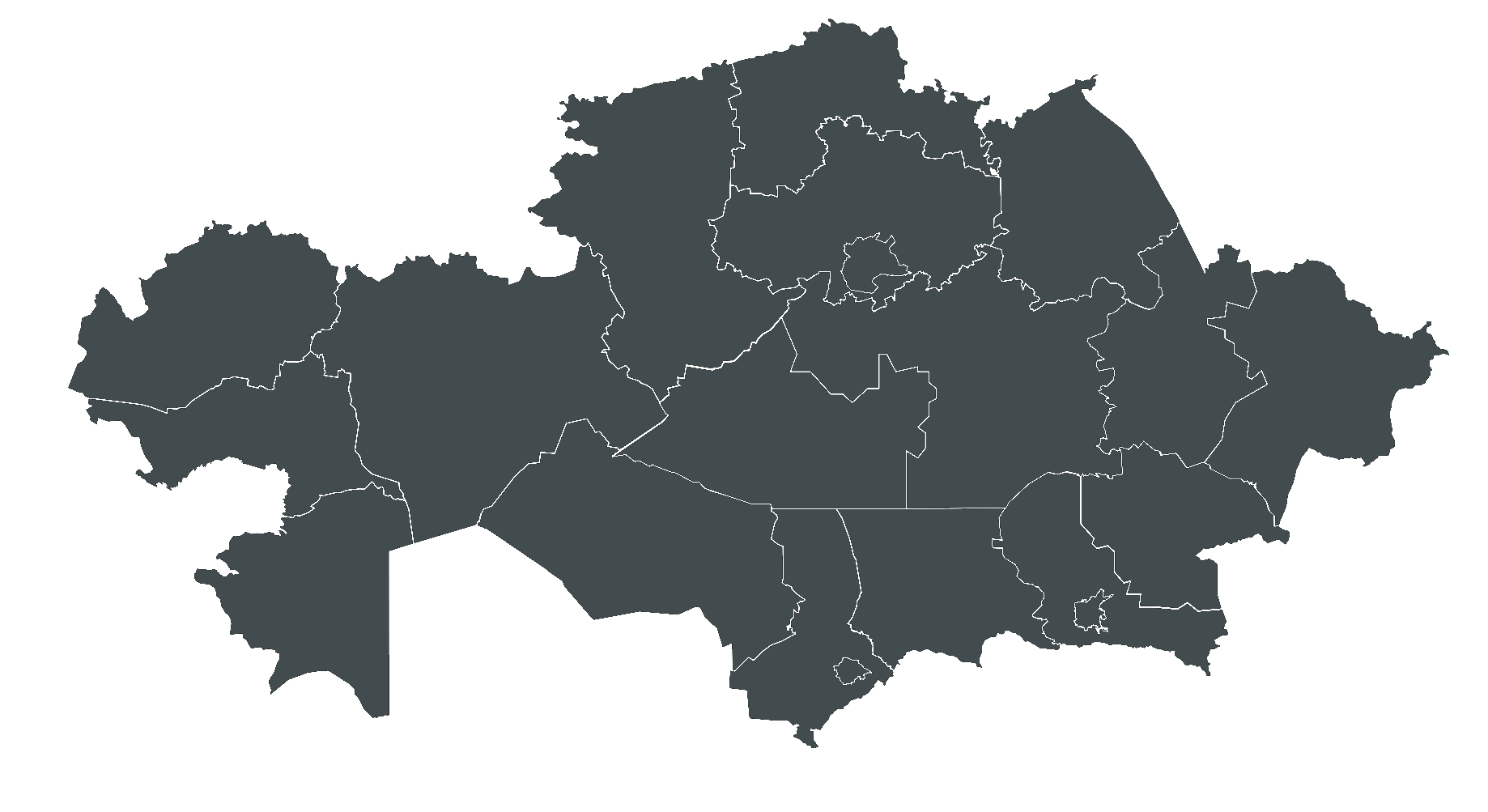 Карта областей Казахстана